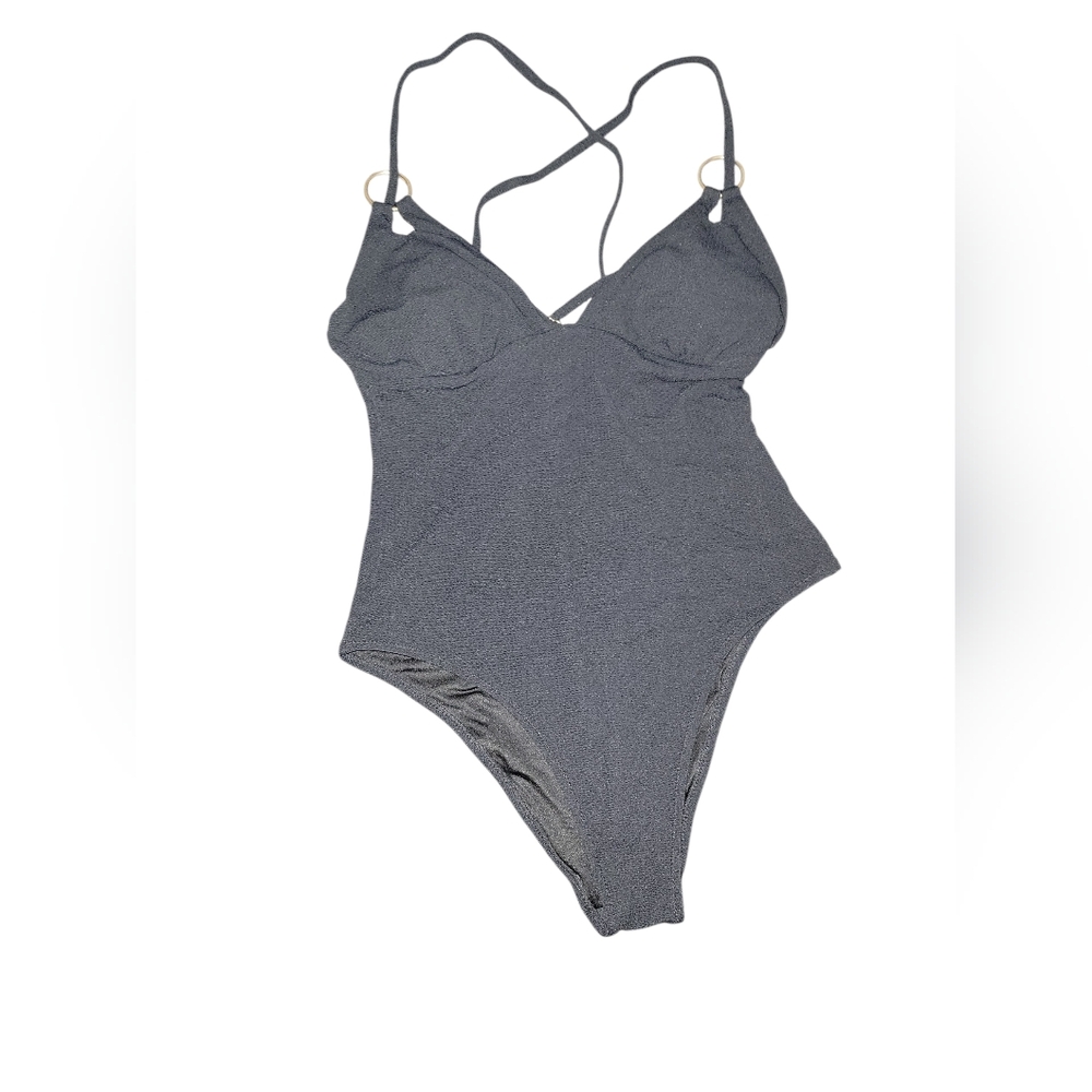 Cupshe Charcoal Gray Knit Bodysuit